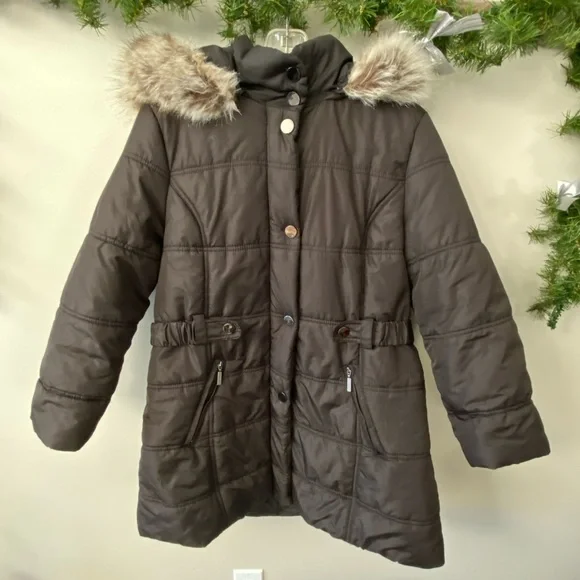 Jessica simpson cozy faux fur lined hooded clearance jacket